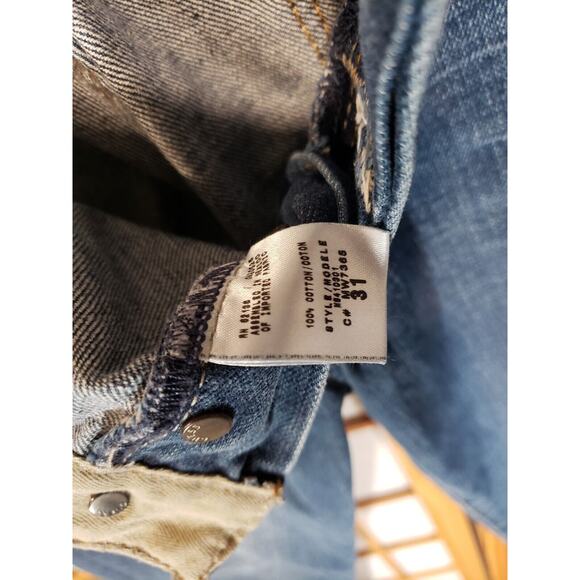 Guess Falcon Boot Cut Butterfly Jean 31 Distressed Wash Embroidered - Picture 16 of 16